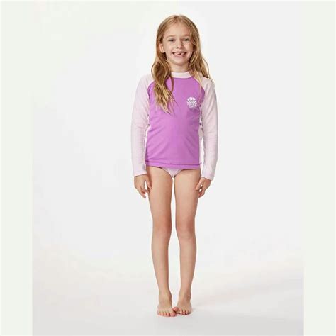 Rip Curl Icons Uv Brushed Long Sleeve Rash Vest Girls Years