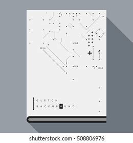 Glitch Book Coverposter Design Template Simple Stock Vector (Royalty ...