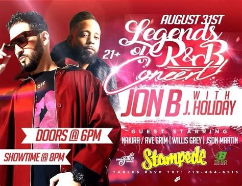 Stampede Legends Of R B Concert Jon B On Havana Street Aurora CO