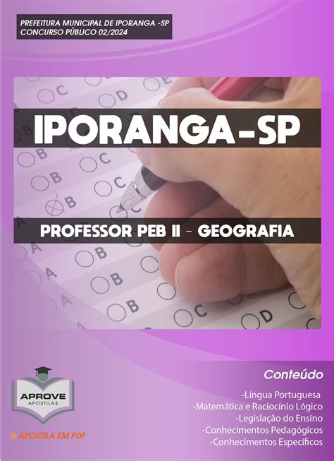 Apostila Iporanga Professor Peb Ii Geografia Aprove Apostilas