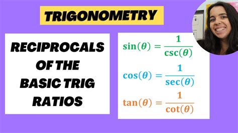 Grade 10 Trigonometry Reciprocals Of Trig Ratios Youtube