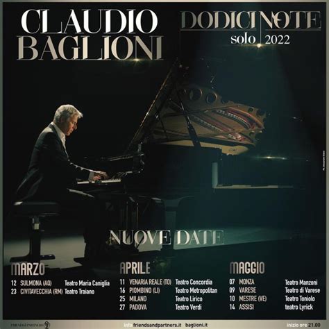 Nuove Date Claudio Baglioni Dodici Note Solo Doremifasol Org