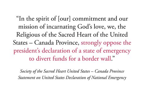 Statement on United States Declaration of National Emergency | RSCJ.org