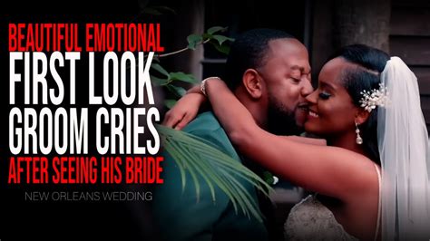 Most Beautiful Emotional First Look Wedding Video Groom Cries After Seeing His Bride Youtube