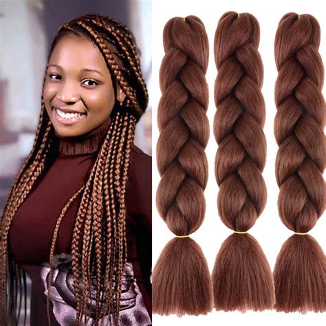 Amazon Jumbo Braids Colorful Synthetic Kanekalon Hair Extensions