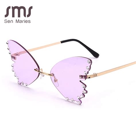 Lunettes De Soleil Papillon Diamant UV400 Pour Hommes Et Femmes