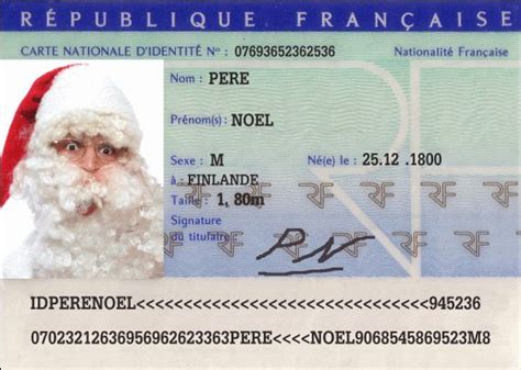 carte identite du pere noel Carte d identité Carte nationale