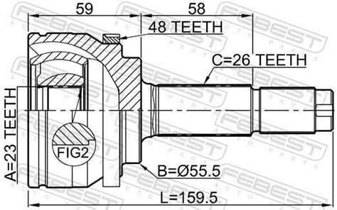 GELENK ANTRIEBSWELLE PAAR VORNE WHEEL SIDE FEBEST 6510 004A48 2PCS V