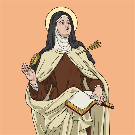 santa teresa de jesús de avila ilustración vectorial de color 12255980