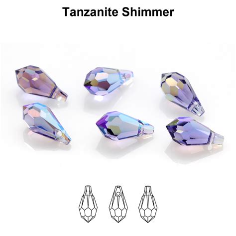 Genuine Swarovski 6000 Teardrop Crystals Pendants Many Sizes And Colors Ebay