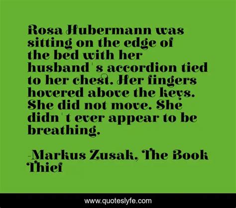 Rosa Hubermann Was Sitting On The Edge Of The Bed With Her Husband S A