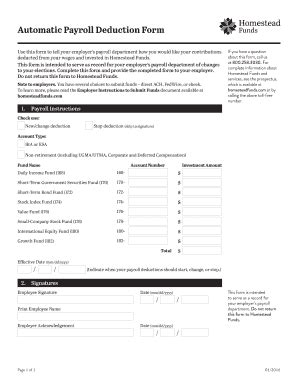 Fillable Online Automatic Payroll Deduction Form Use This Form To Tell