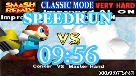 Smash Remix Classic Mode Speedrun With Conker Very Hard In