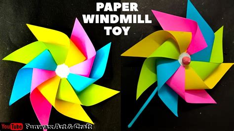 How To Make Colourful Pinwheel Diy Paper Windmill Spinning Toy For