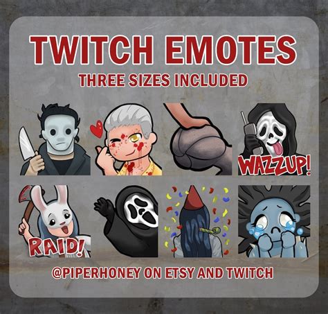 Dead By Daylight Killer Emotes For Twitch And Discord Etsy Canada