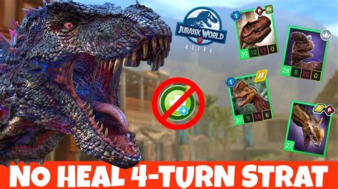 Mortem Rex Raid Boss No Heal 4 Turn Strategy Jurassic World Alive 3030 Youtube