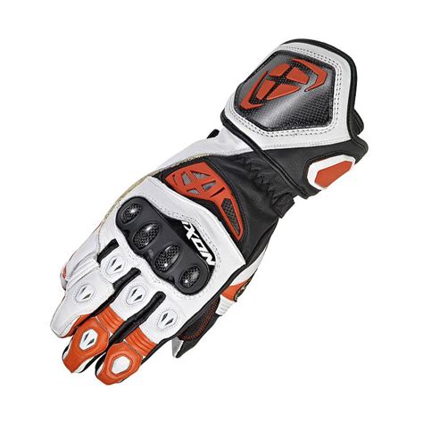 Gants RS GENIUS 2 IXON Noir Blanc Orange MAXXESS FR Gants Moto Racing