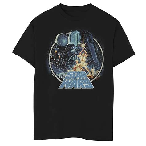 Boys 8 20 Star Wars Group Victory Scene Retro Poster Graphic Tee