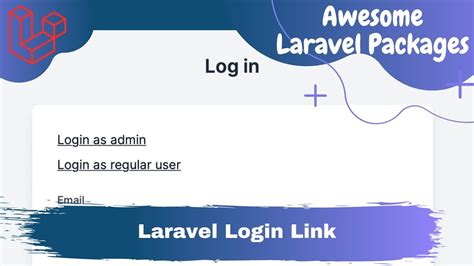 Laravel Login Link Awesome Laravel Packages YouTube