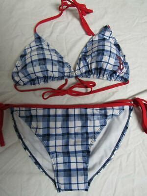 Boston Red Sox Womens Medium Screened 2 Piece String Bikini Swimsuit C1 125 EBay