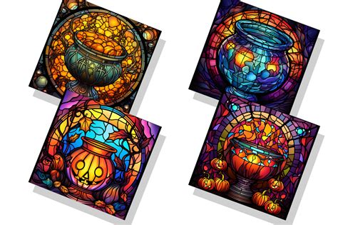 Halloween Stained Glass Cauldron Bundle By Regulrcrative Thehungryjpeg