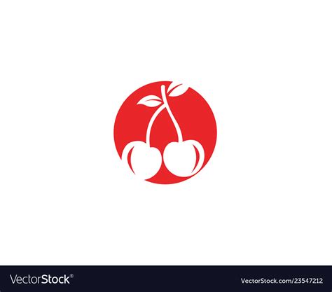 Cherry logo template icon Royalty Free Vector Image