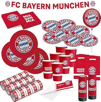 Fc Bayern M Nchen Party Set Xxl Fu Ball Party Set Teilig