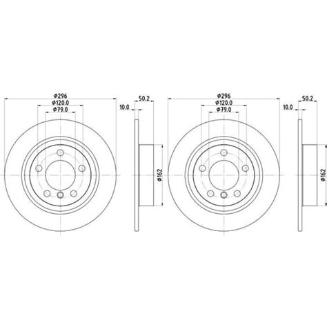 2x HELLA PAGID BREMSSCHEIBEN Ø296mm HINTEN passend für MINI 55940PRO