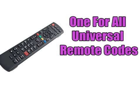 One For All Universal Remote Codes - GetUniversalRemoteCodes.com