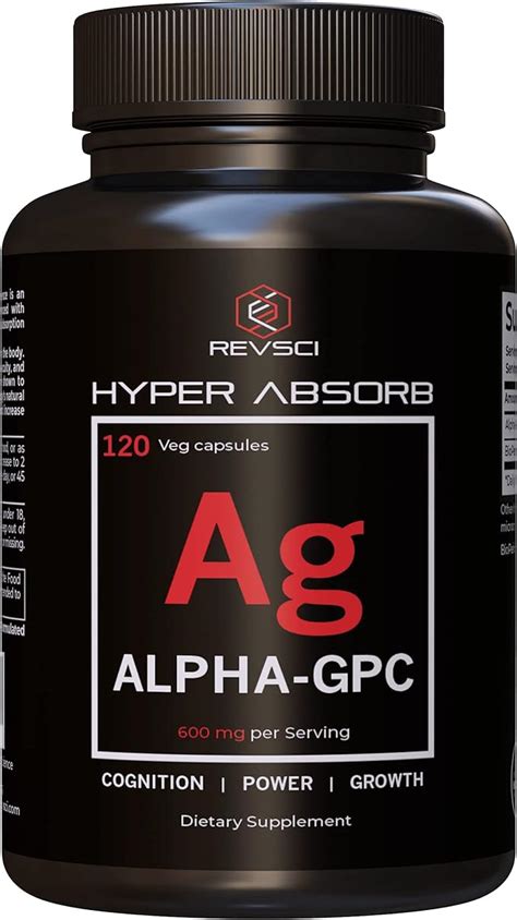 Amazon Alpha GPC Choline Supplements 120 Hyper Absorb Capsules