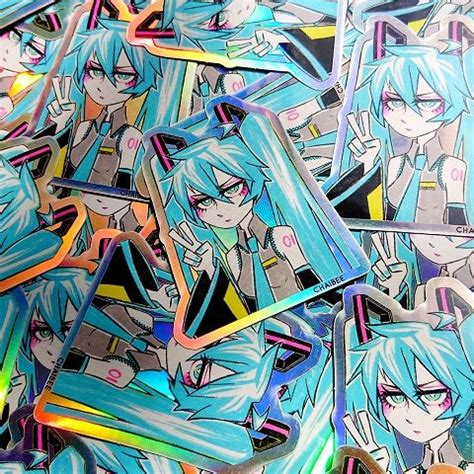 Miku Peace Holographic Sticker Miku Holographic Peace