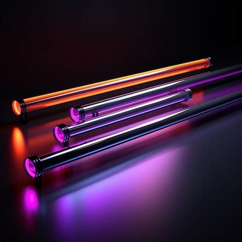 Luces De Tubo De Ne N D En El Estilo De Violeta Claro Y Brasa Oscura