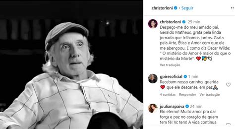 Morre Ator E Diretor Geraldo Matheus Torloni Aos Anos A Cr Tica De