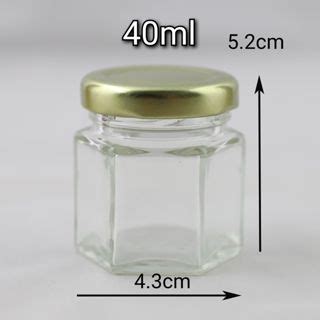 Hexagon Glass Jar Mini Bottle Storage Container Wedding Event Door