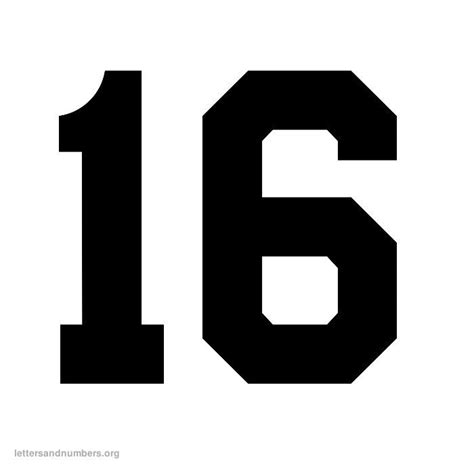 Printable Number 16