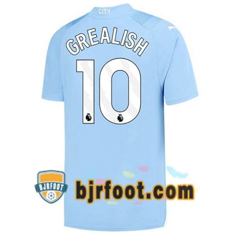 Maillot De Foot Manchester City Jack Grealish 10 Domicile Bleu 2023