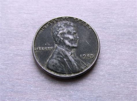 Vintage 1943 Lincoln Steel Wheat Penny Collectible by annsitems