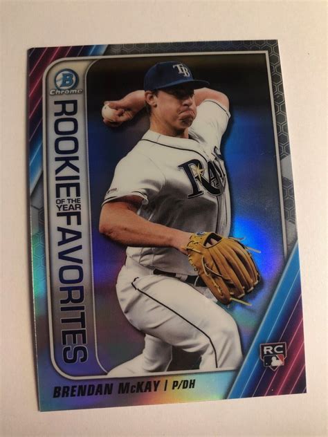 2020 Bowman Rookie Of The Year Favorites Refractor Brendan McKay Rays