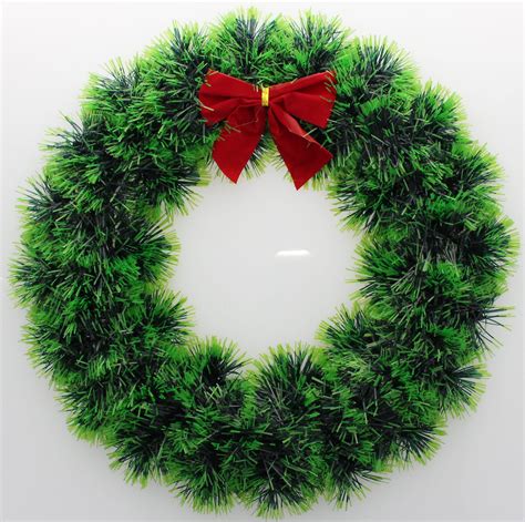 Tinsel Christmas Plaque – Wreath 25cm – TXK