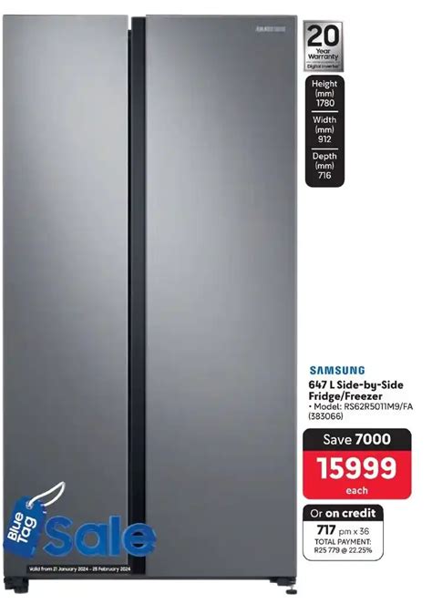 SAMSUNG 647L Side By Side Fridge Freezer Offer At Makro