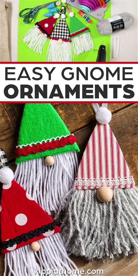 No Sew Diy Gnome Christmas Ornaments Artofit