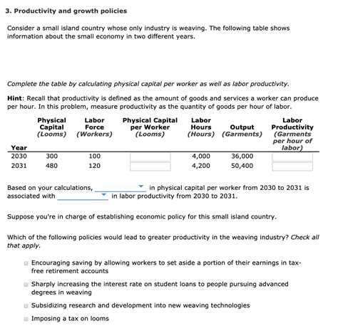 Solved Productivity And Growth Policies Consider A Small Chegg