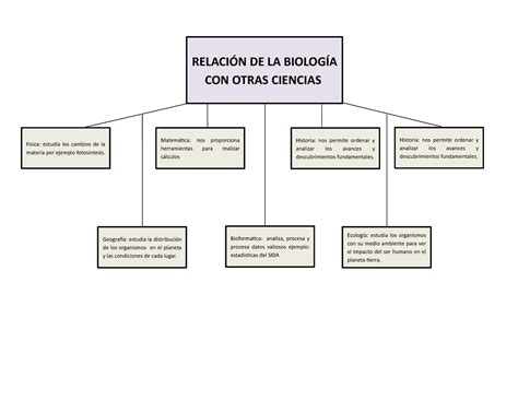 Relacion De La Biologia Con Otras Ciencias Mapas Conceptuales