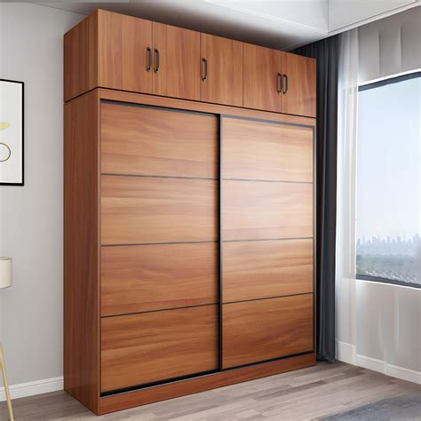 Brown Engineered Wood Wardrobe Armoire Contemporary Wardrobe Closet Armoires And Wardrobes 55l