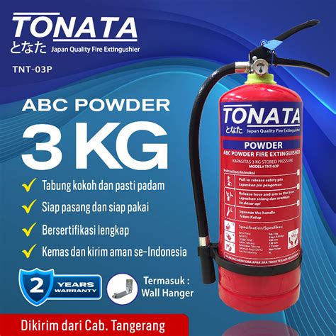 Jual Apar 3kg Bubuk Abc Powder Tonata Set Komplit Shopee Indonesia