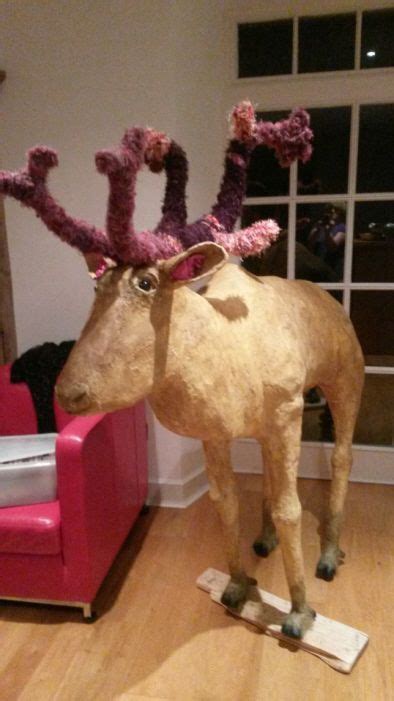 How To Make A Life Sized Paper Mache Reindeer Paper Mache Christmas