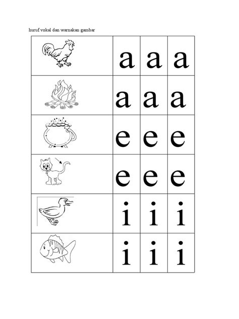 Huruf Vokal Dan Warnakan Gambar Pdf