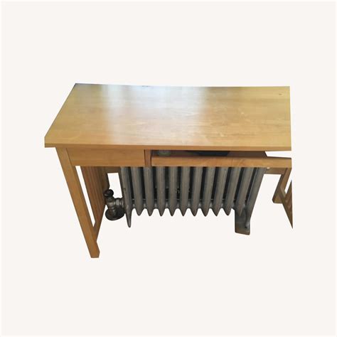 Vintage Natural Wood Desk Aptdeco