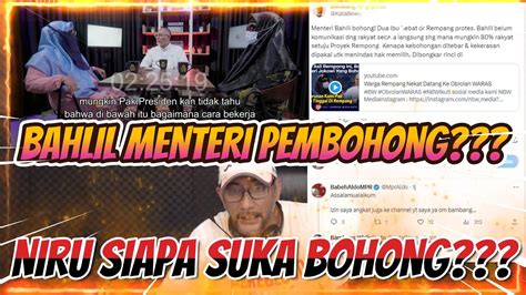 Viral BAHLIL PEMBOHONG Ibu Ibu Ini BONGKAR KEBOHONGAN BAHLIL Soal