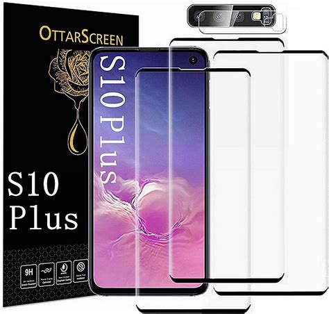 Amazon Galaxy S10 Plus Screen Protector 3 Pack S10 Plus Tempered